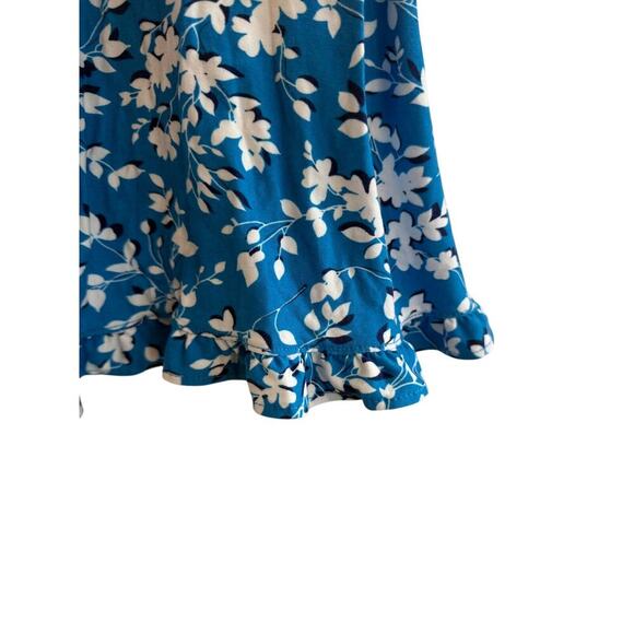 Draper James Women’s Blue Sleeveless Floral Ruffle Dress size L XL - Picture 5 of 8